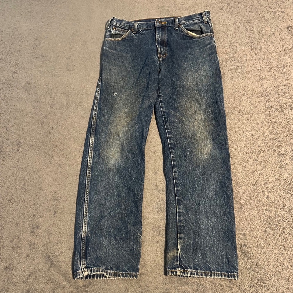 Vintage Dickies Mens Straight Leg Denim Jeans Medium Wash Faded 34x30 Skater